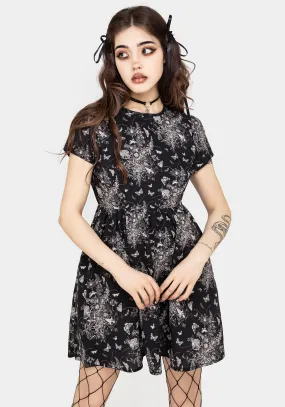 Elastic cuffs Scene Sharp Thalia Mini Skater Dress