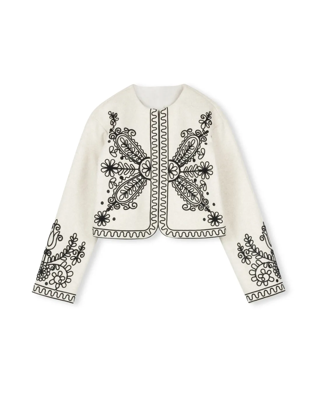 Multi Directional Stretch Khari - Embroidered Jacket