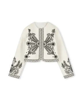 Multi Directional Stretch Khari - Embroidered Jacket