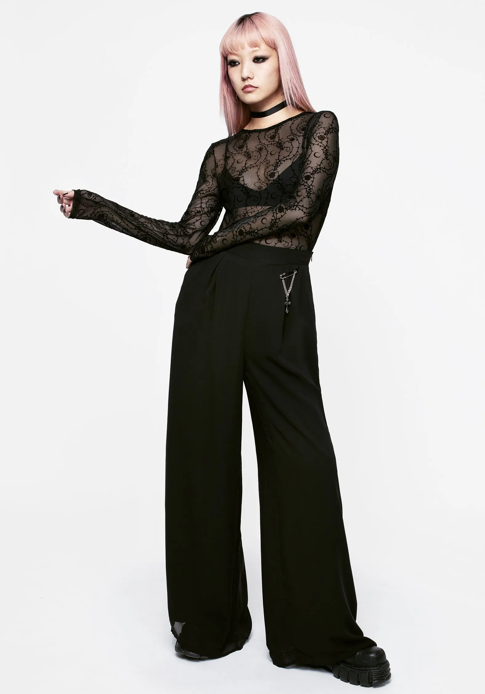 Thorns Mesh Top EasyCare Fabric Neutral Tone Palette