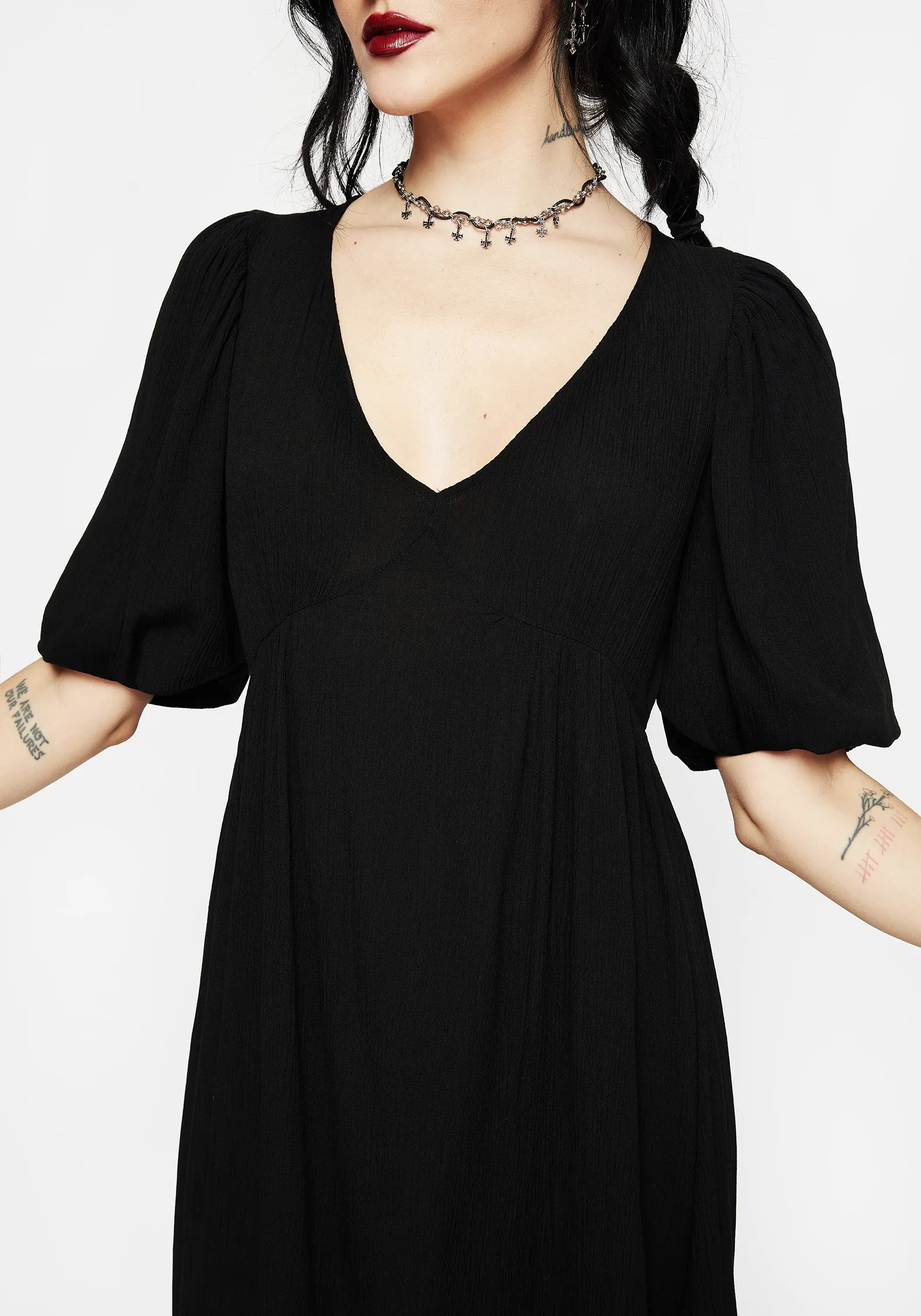 Eco Friendly Easy Lovely Mirage Lace Insert Puff Sleeve Maxi Dress