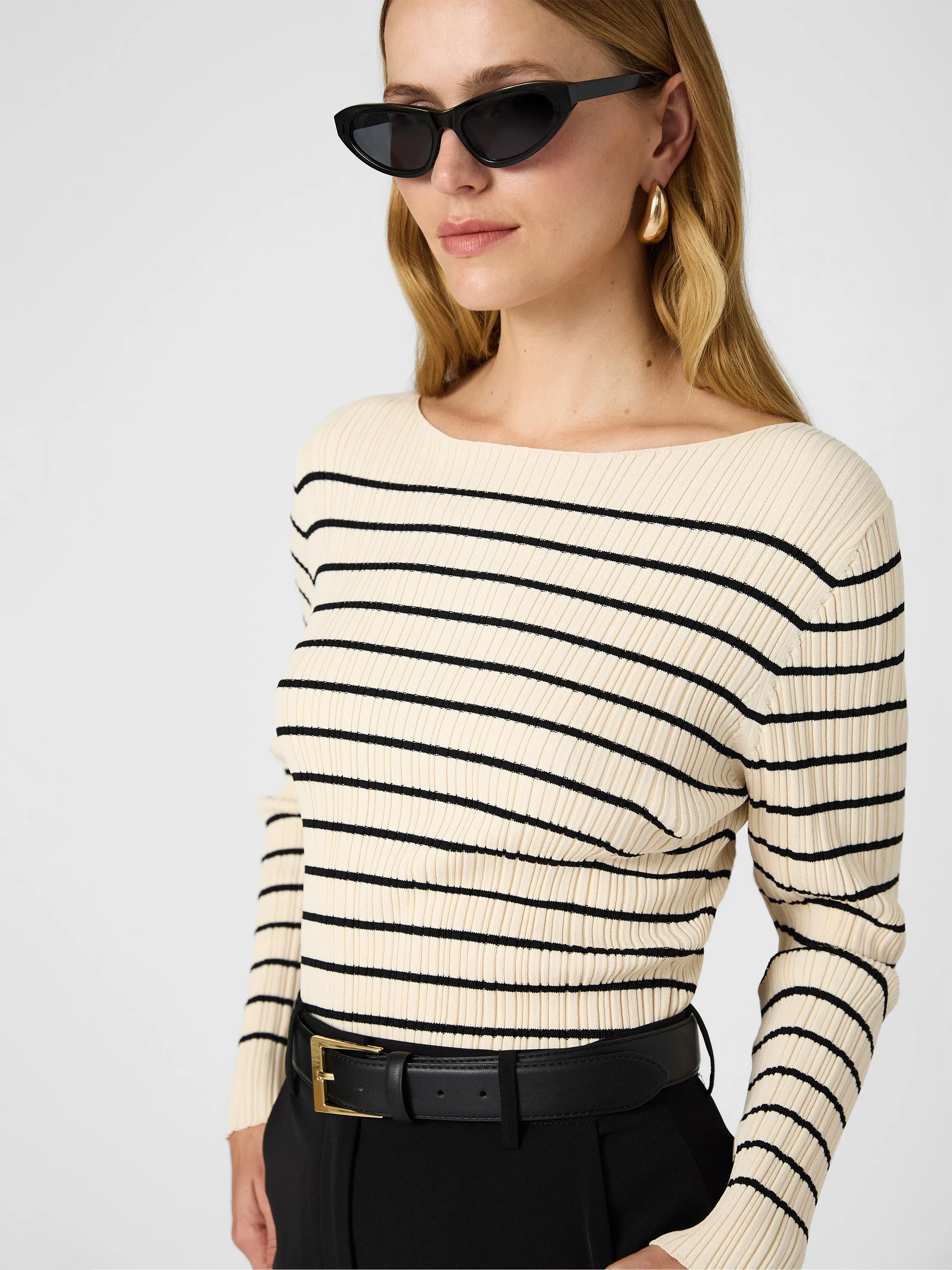 Lounge Outfit Early Chill Stripe Crinkle Knit