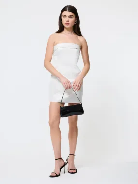 travel mode Relax Draping Structured Satin Strapless Dress