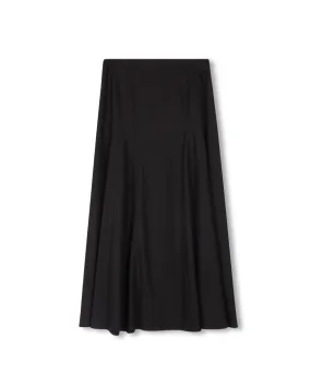 Curvy Fit Ethically Made A Line Wool Skirt With Piping Detail