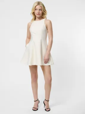 Flowing Design Structured Taffeta Fit & Flare Mini Dress