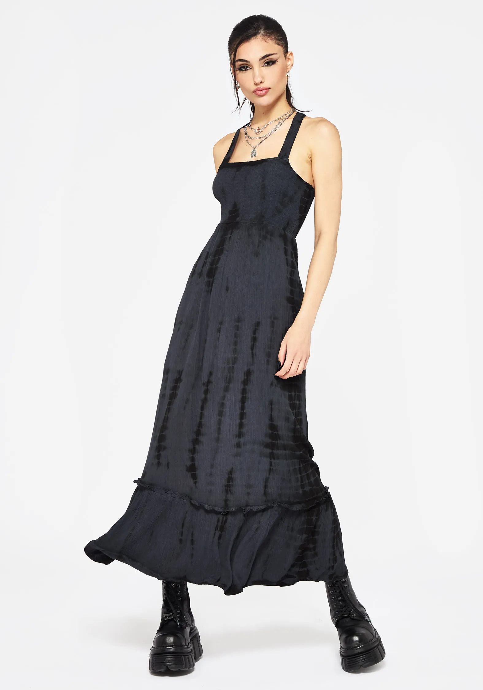 Aria Tie Dye Midaxi Dress Daily Go Clean Stitch