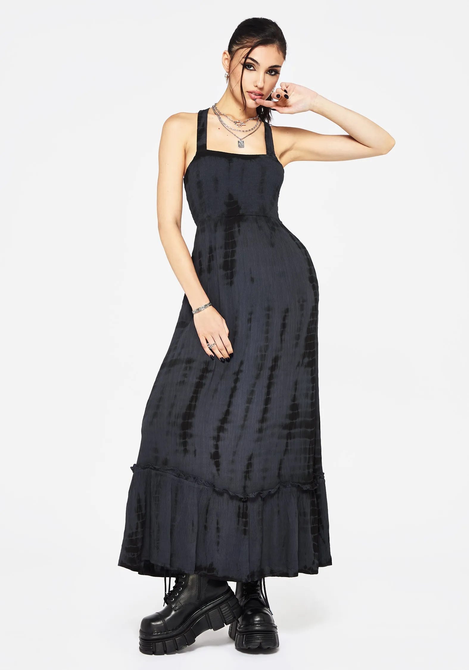 Japan Line Aria Tie Dye Midaxi Dress