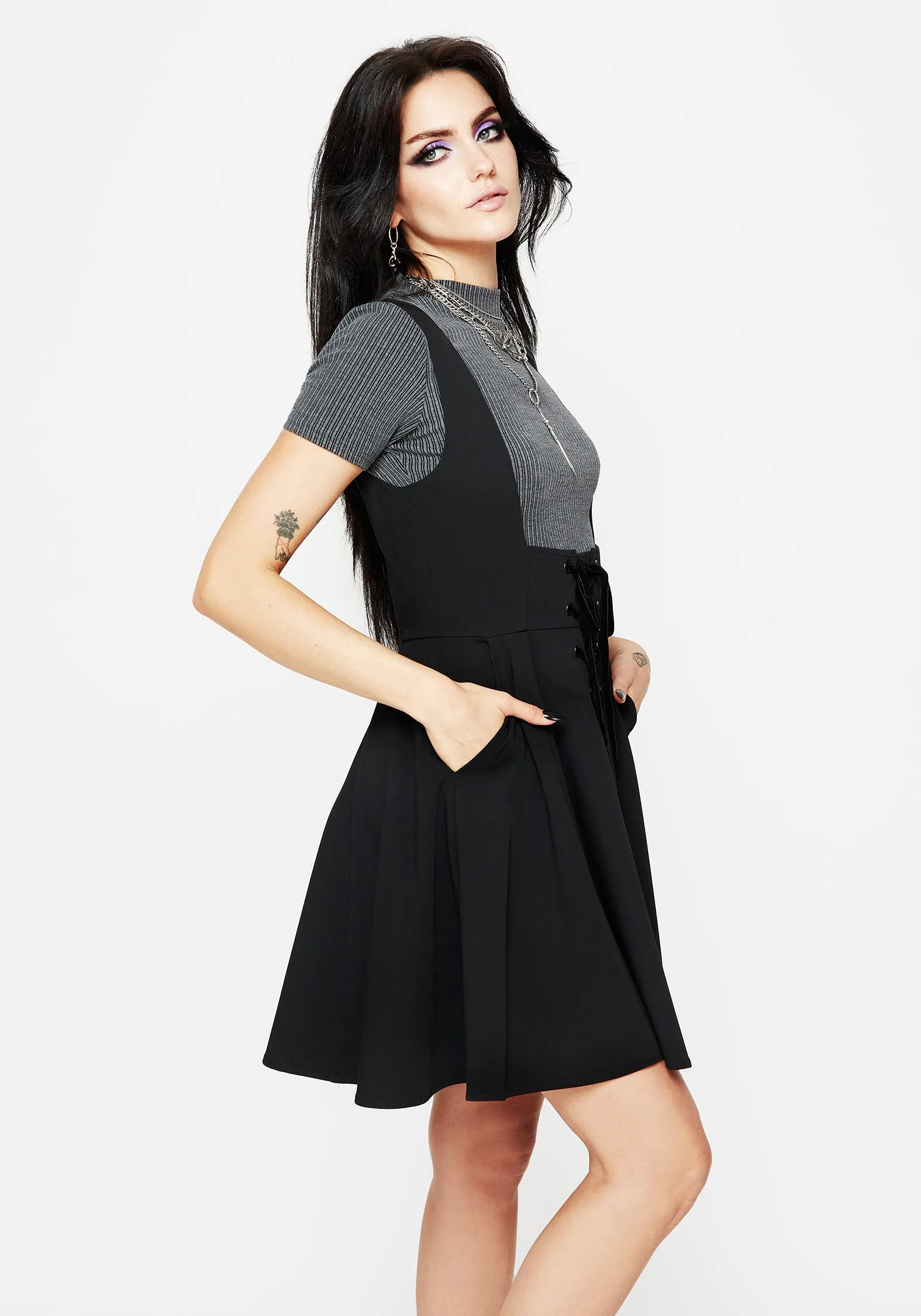 Nessa Lace Up Mini Dress Sharp Profile