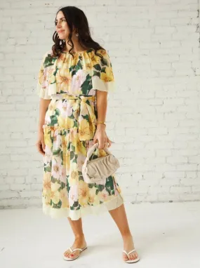 Magnolia Blooms Dress Fitted Style