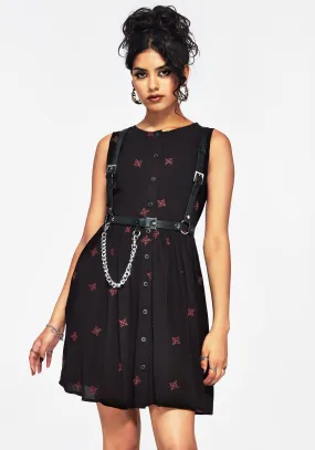 Sublime Witches Knot Embroidered Mini Dress Non Restrictive Cut