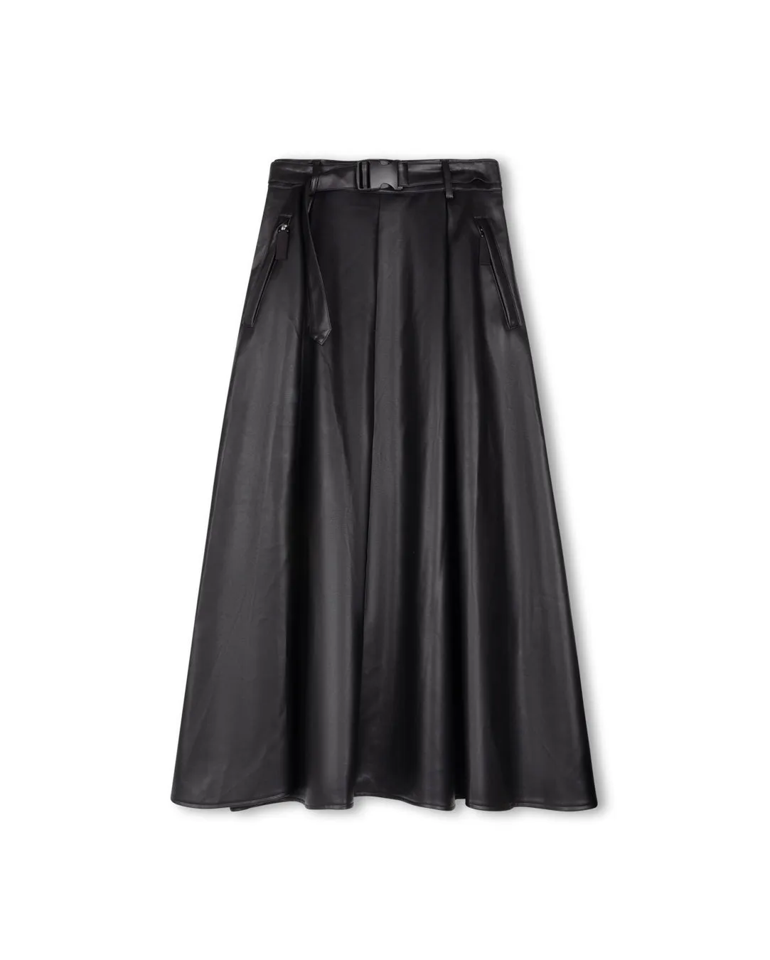 A-Line Belt Buckle Skirt Subtle Detail Bold Finish