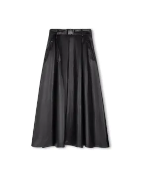 Ombre effect Gentle Comfort A-Line Belt Buckle Skirt