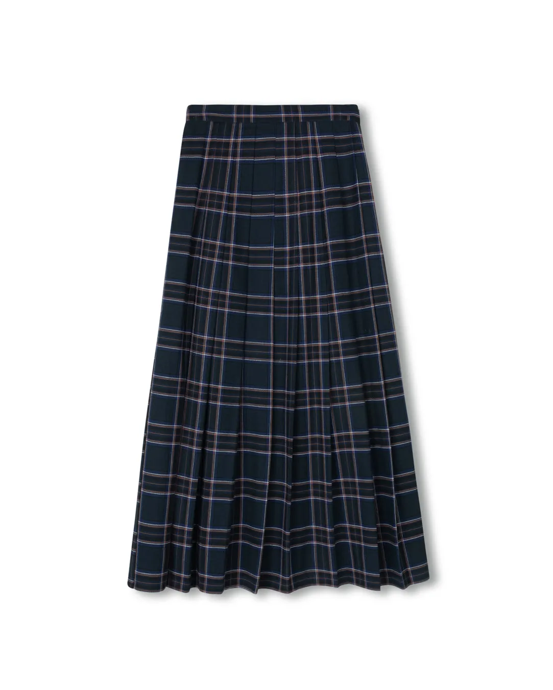 Colorful Plaid Skirt Smart Casual Earth Tones
