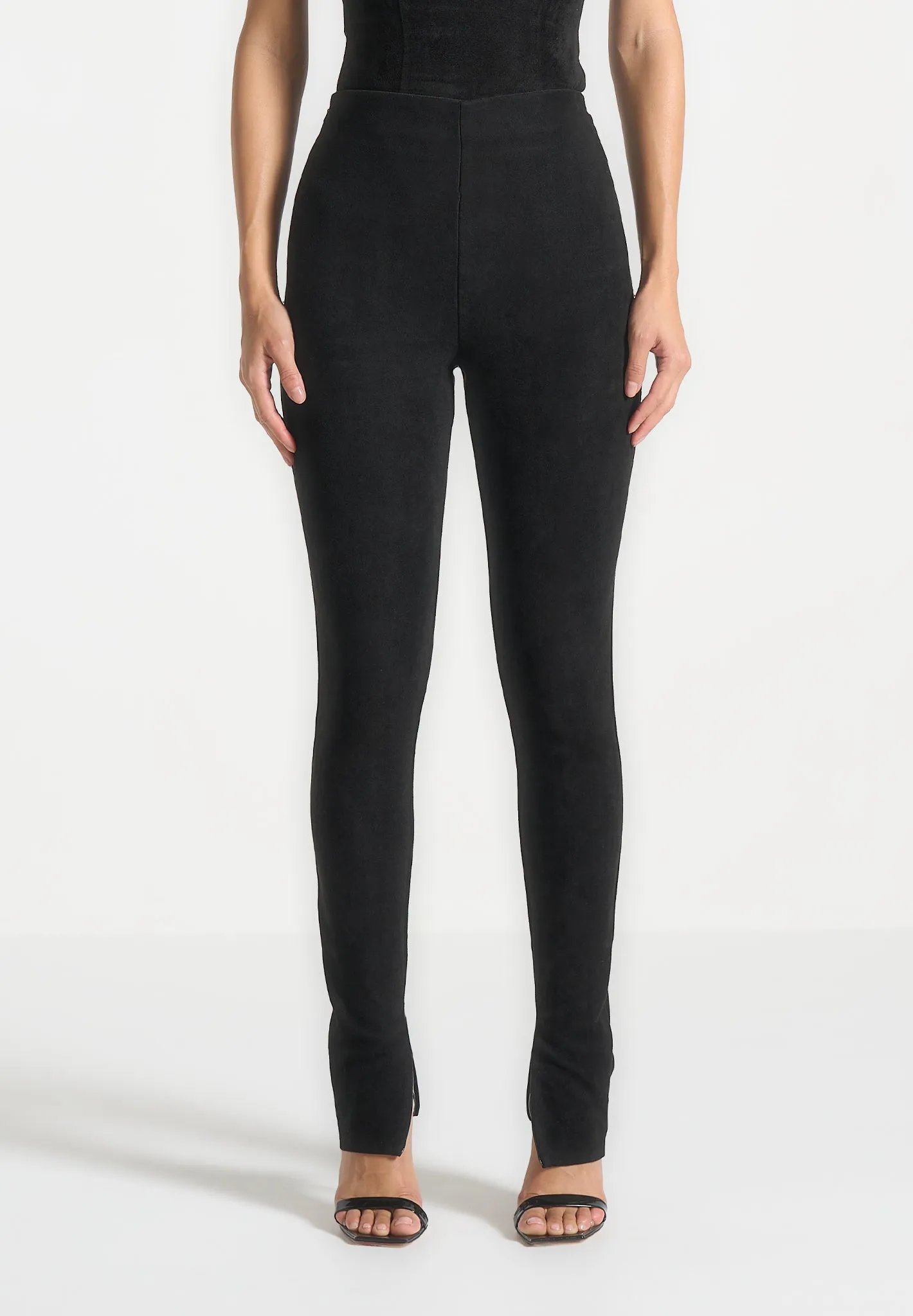 Suede Leggings - Black Core Fitwear
