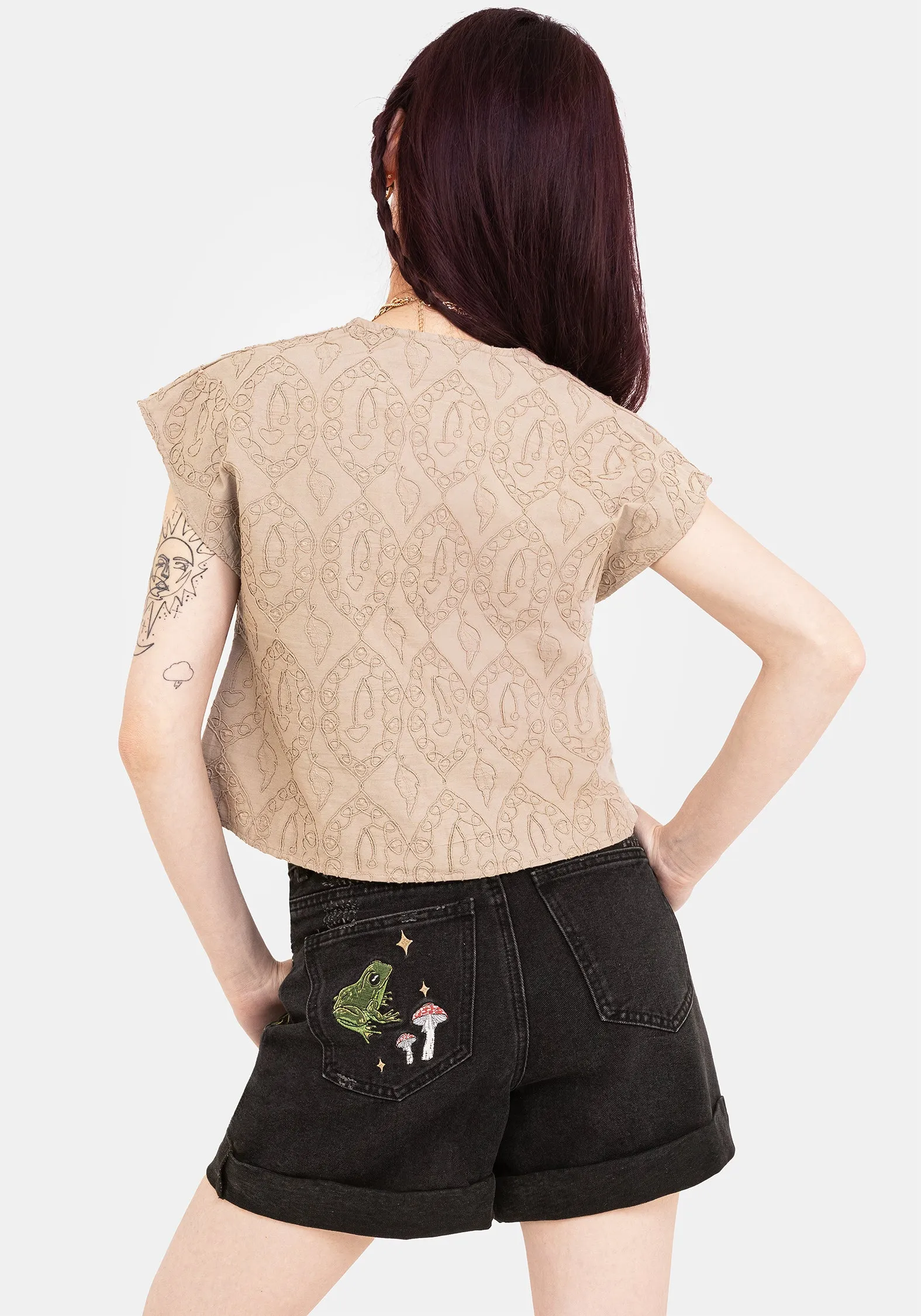 Boho chic Standalone Option Suma Cotton Textured Blouse