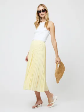 Full Circle Sunburst Pleated Midi Skirt