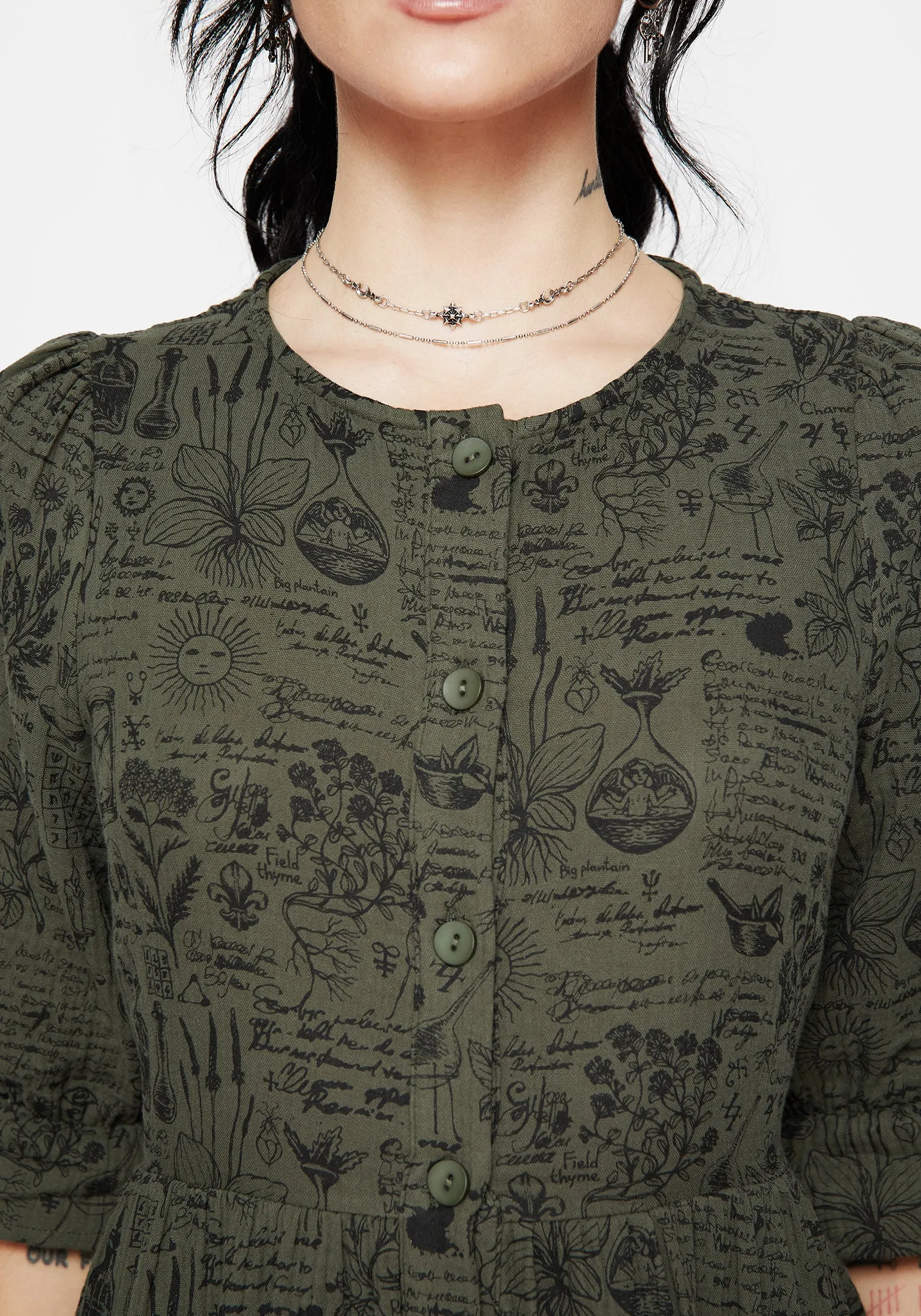 Taddea Cotton Button Up Midaxi Dress Glamorous look