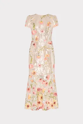 Tahlia Floral Sequins Embroidery Dress everyday staple