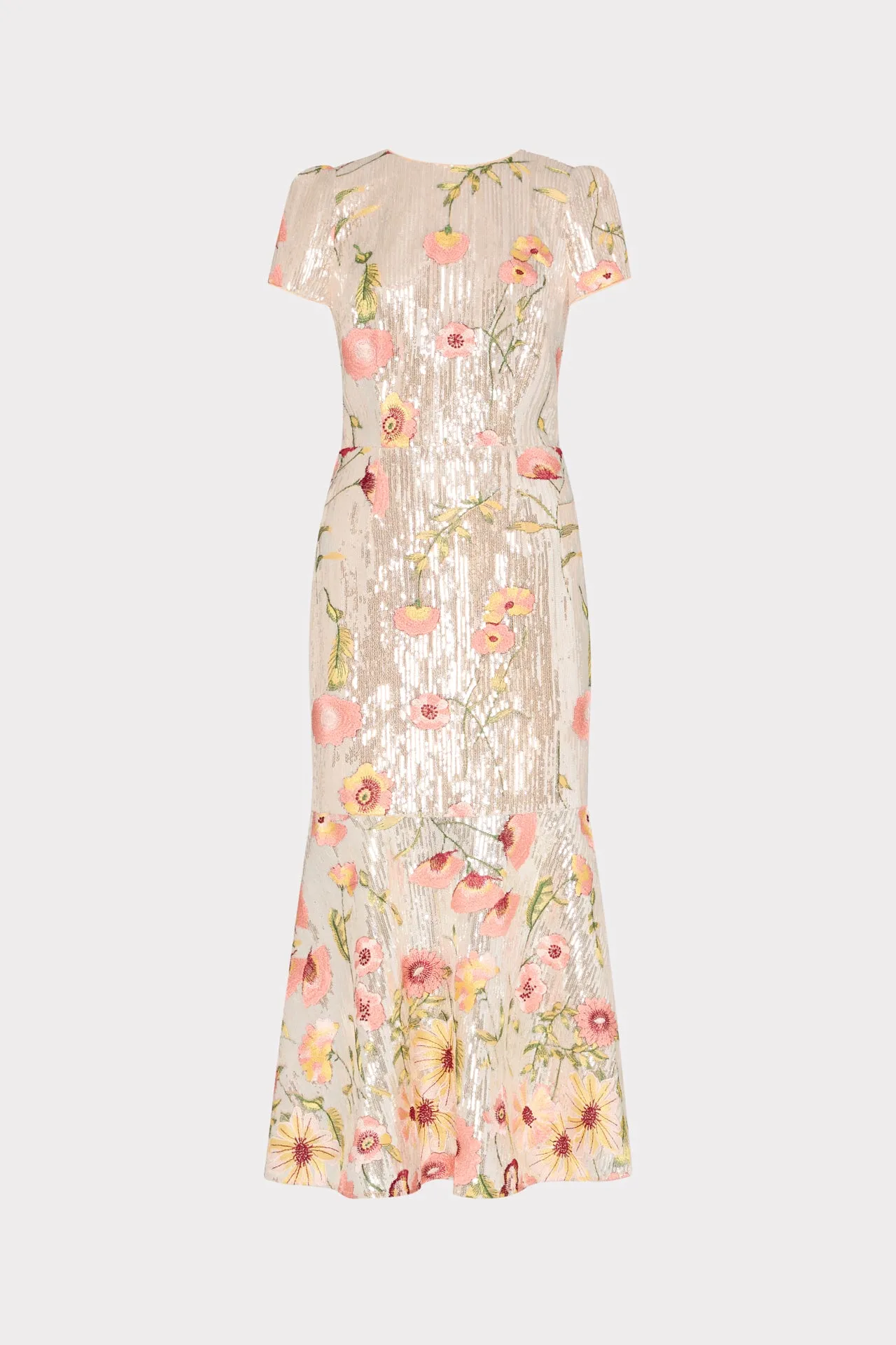 LowProfileZipper Tahlia Floral Sequins Embroidery Dress