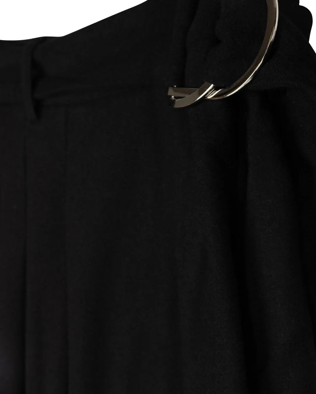 Style Preview Clean Vibe Wool Belted Front Pleat Midi Skirt