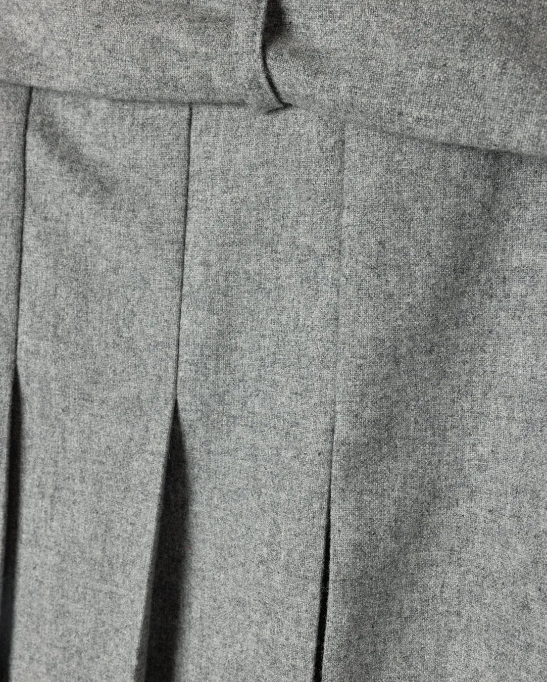 Wool Belted Front Pleat Midi Skirt Pastel tone Bestseller Item