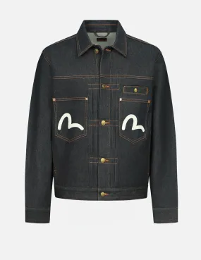 Seagull Print Relax Fit Denim Jacket SnagProof