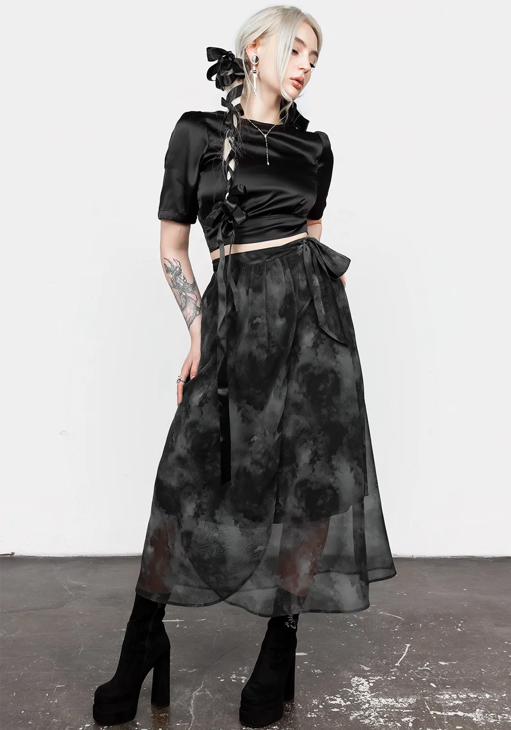 Tempest Tie Waist Midaxi Skirt Mood Dressing Influencer Style