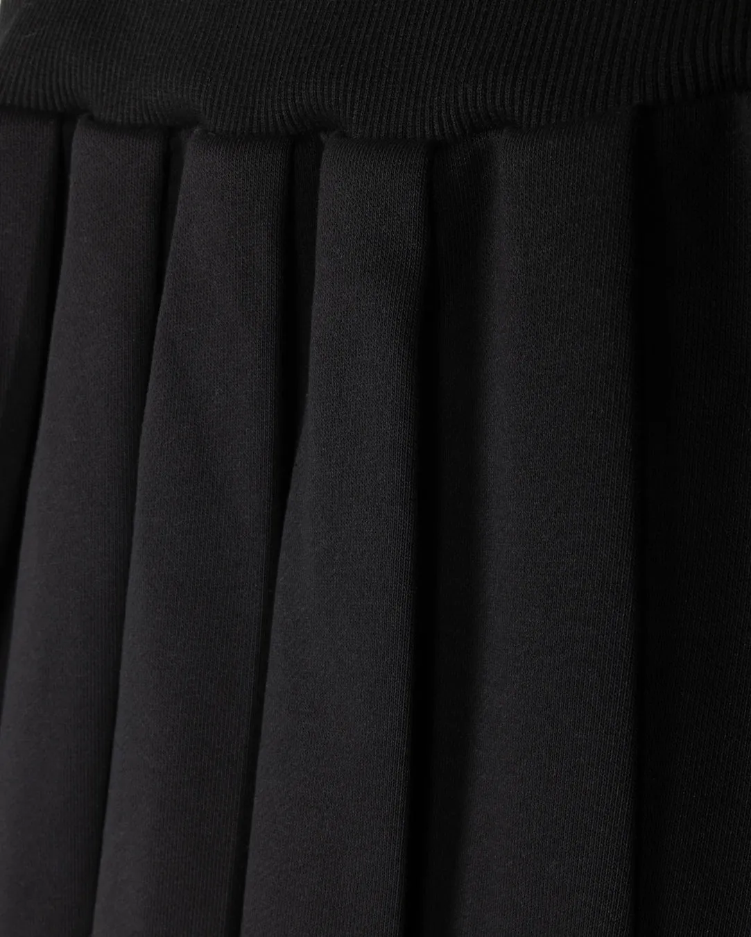 Soft Lining Tess Sweatshirt Pleated Pull On Skirt