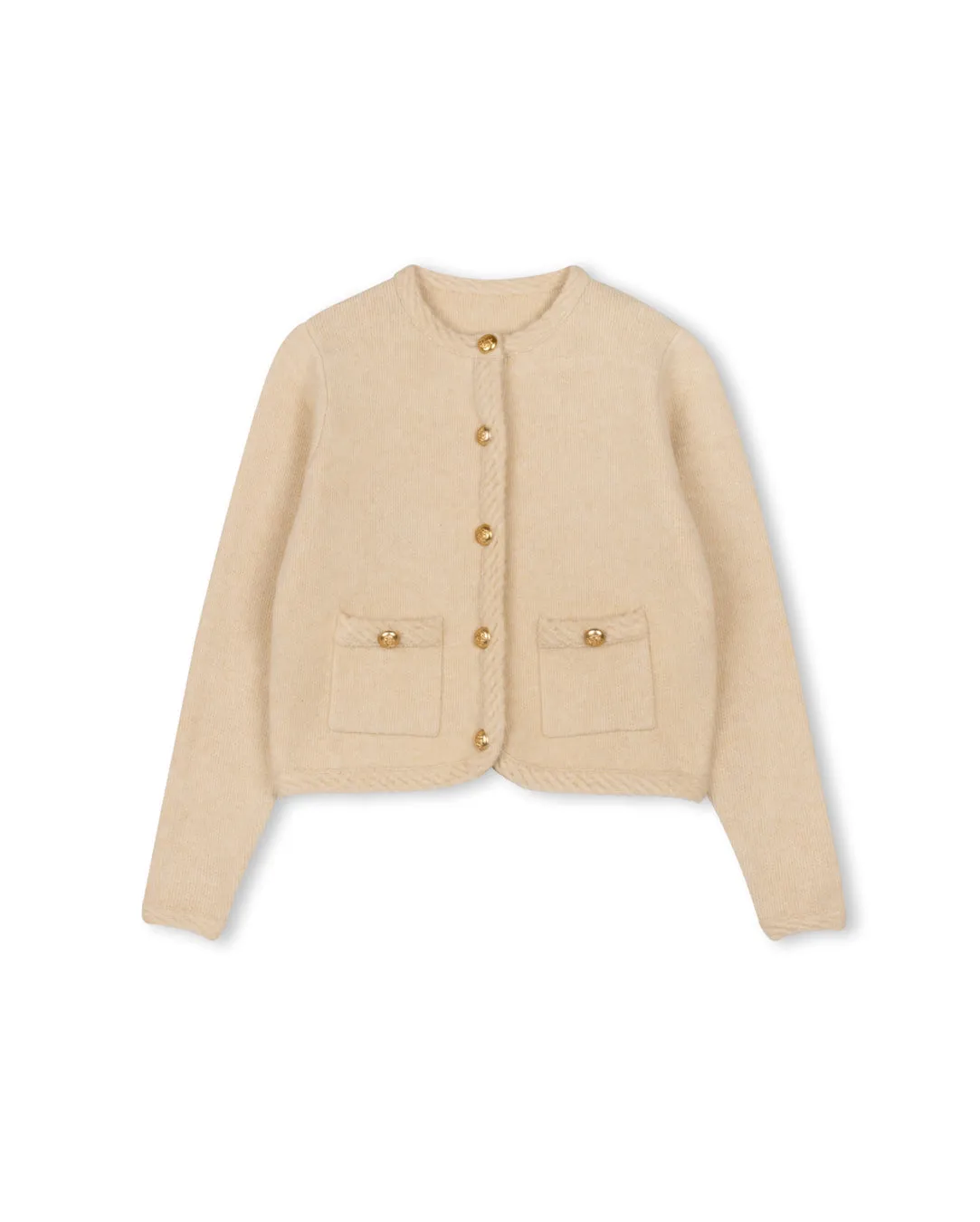 Soft Lining Textured Knit Jacket