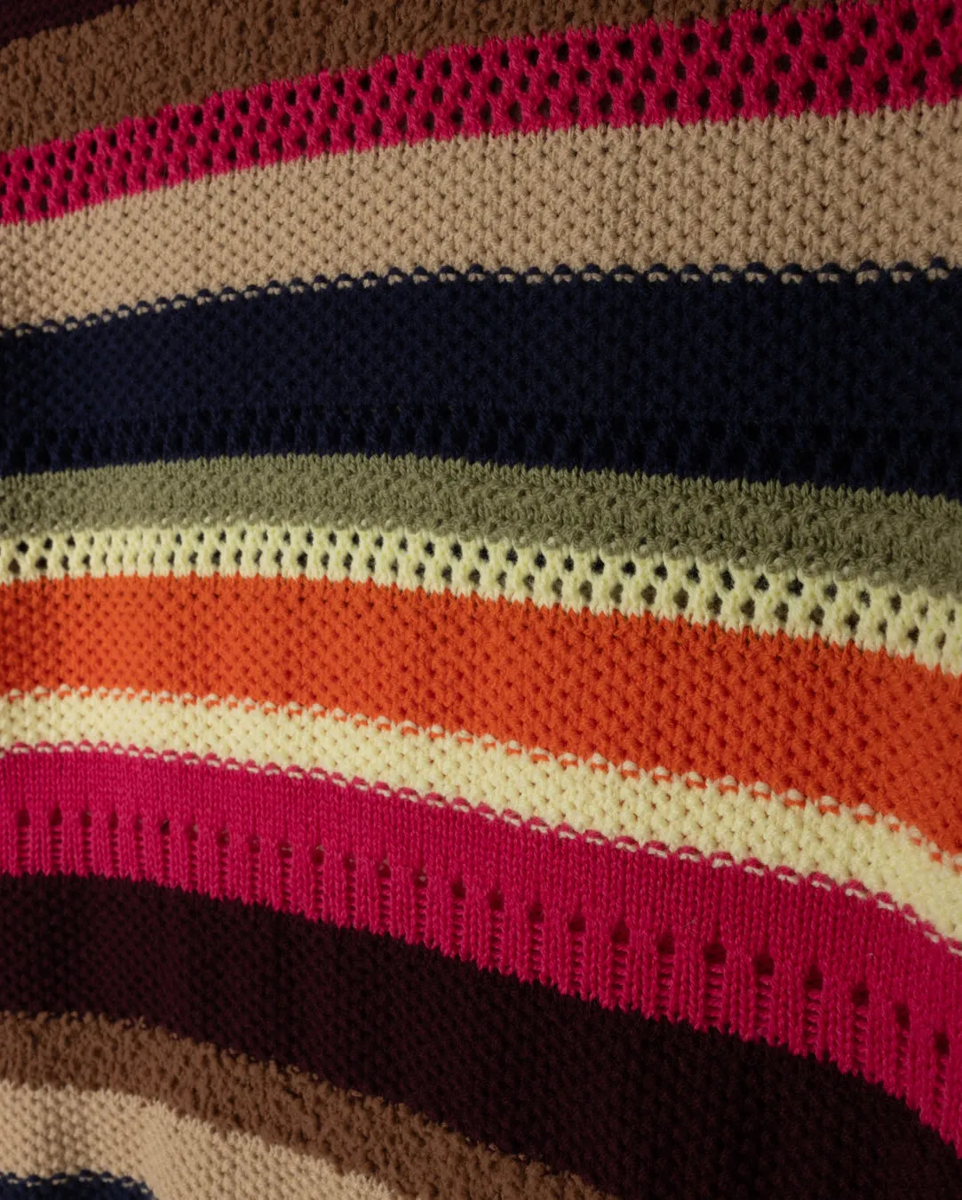 Cozy Warm Layer Layering Piece Textured Knit Stripe Sweater