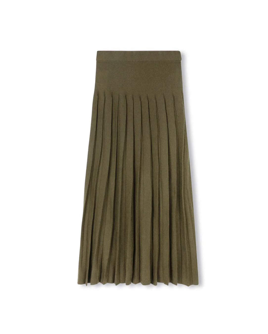 Travel Ready Simple Style Knit Pleated Maxi Skirt