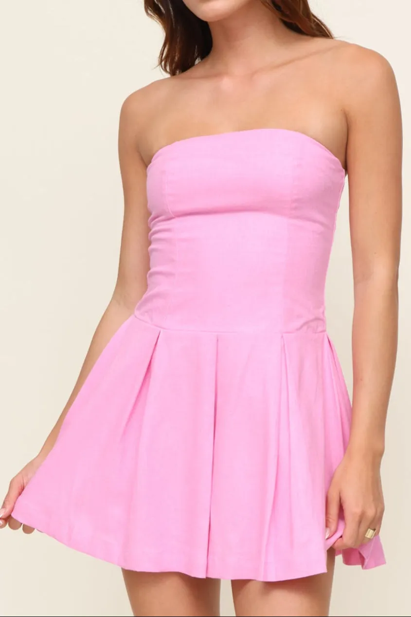 Straight-Cut The Crystal Pleated Dress