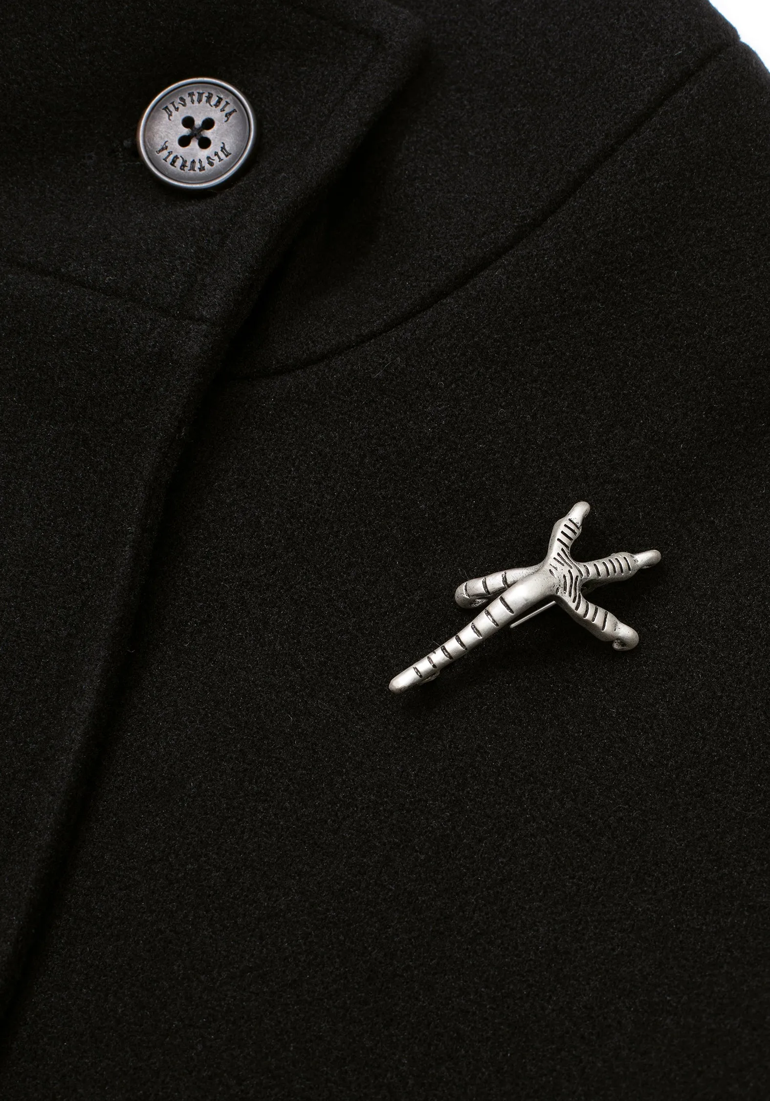 Althea Pin Detail Cape Quilted Stitching Pattern