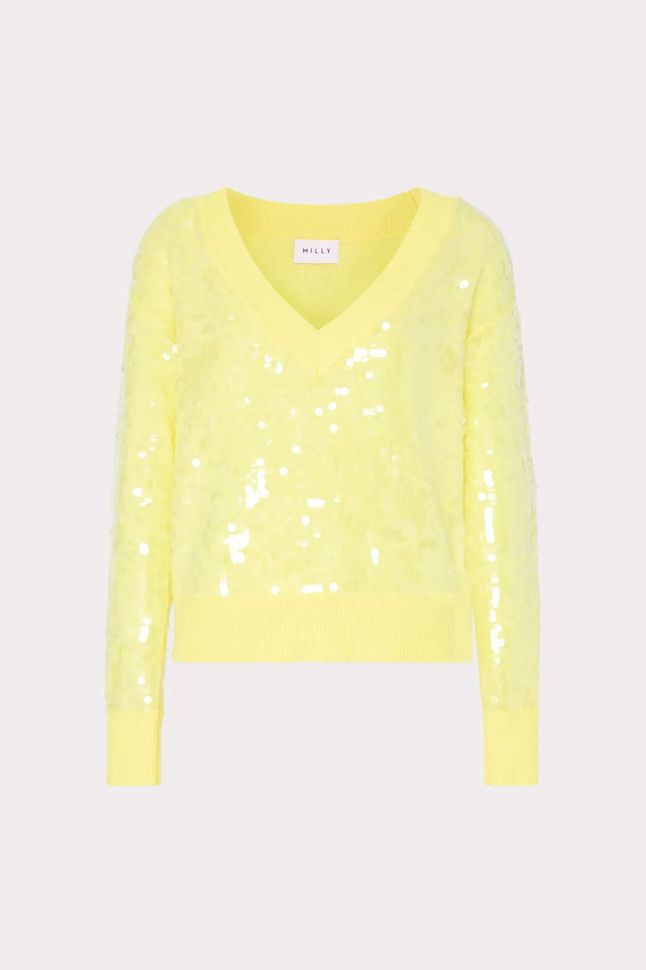 Stylish Outfit UltraSoftInterior Ilaria Sequin V-Neck Sweater