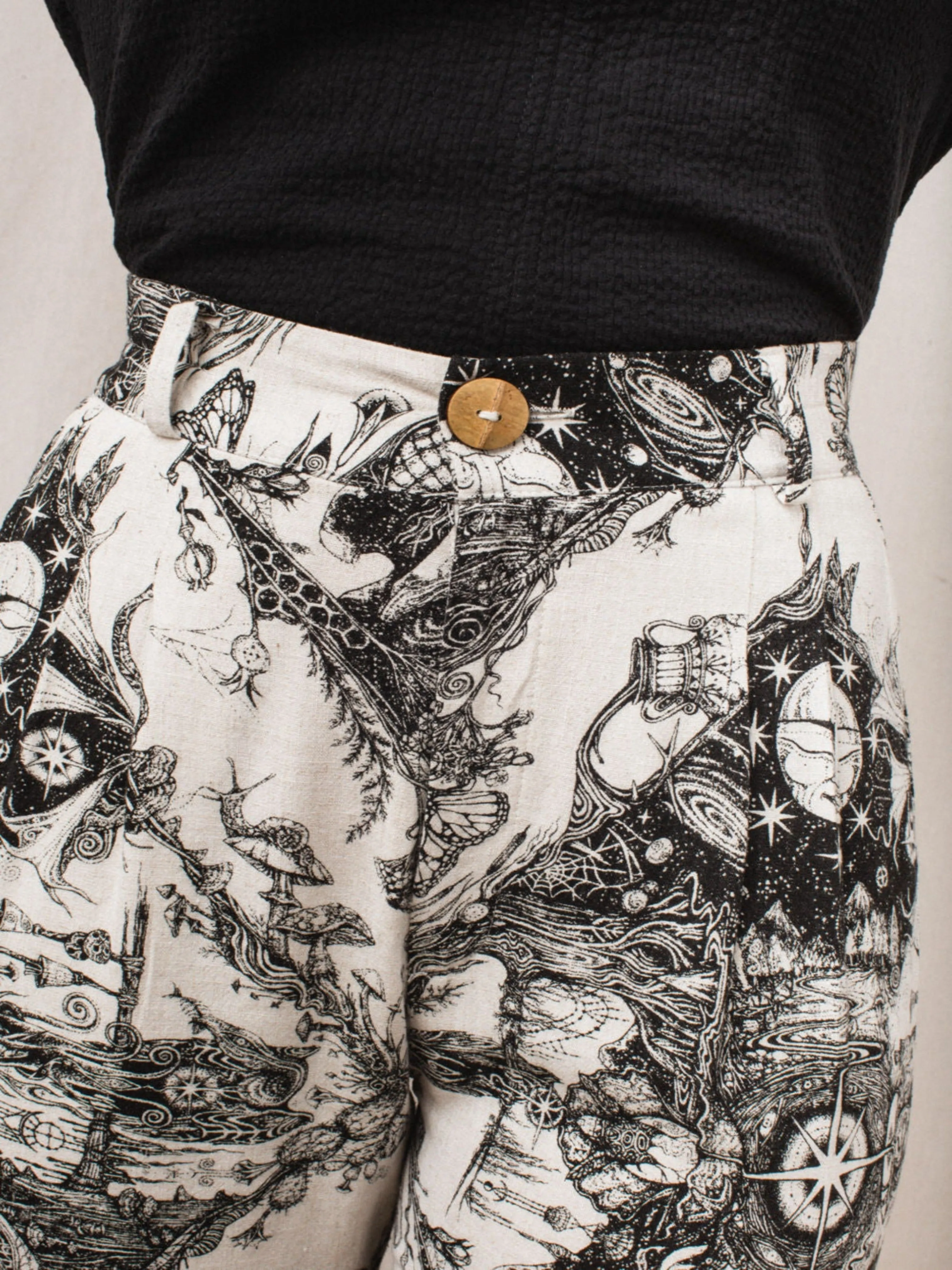 Perfect Pant 2.0 in Earth Worship Linen Elastic Free Cuffs Active Performance