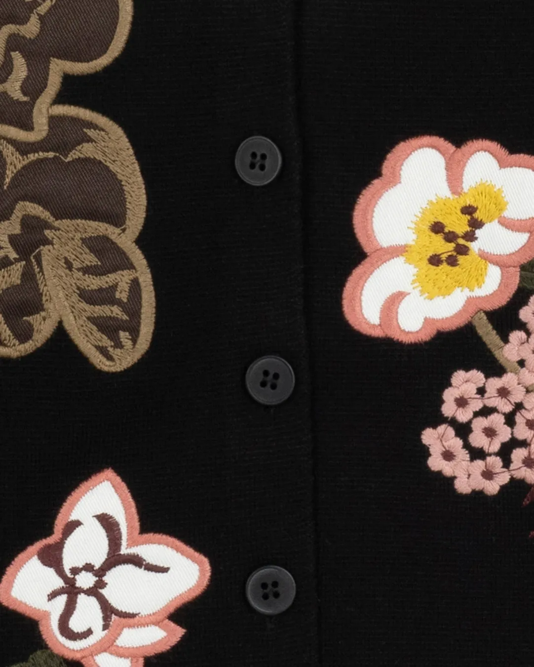 Embroidered Crop Knit Jacket Wind Stop Essential Fit