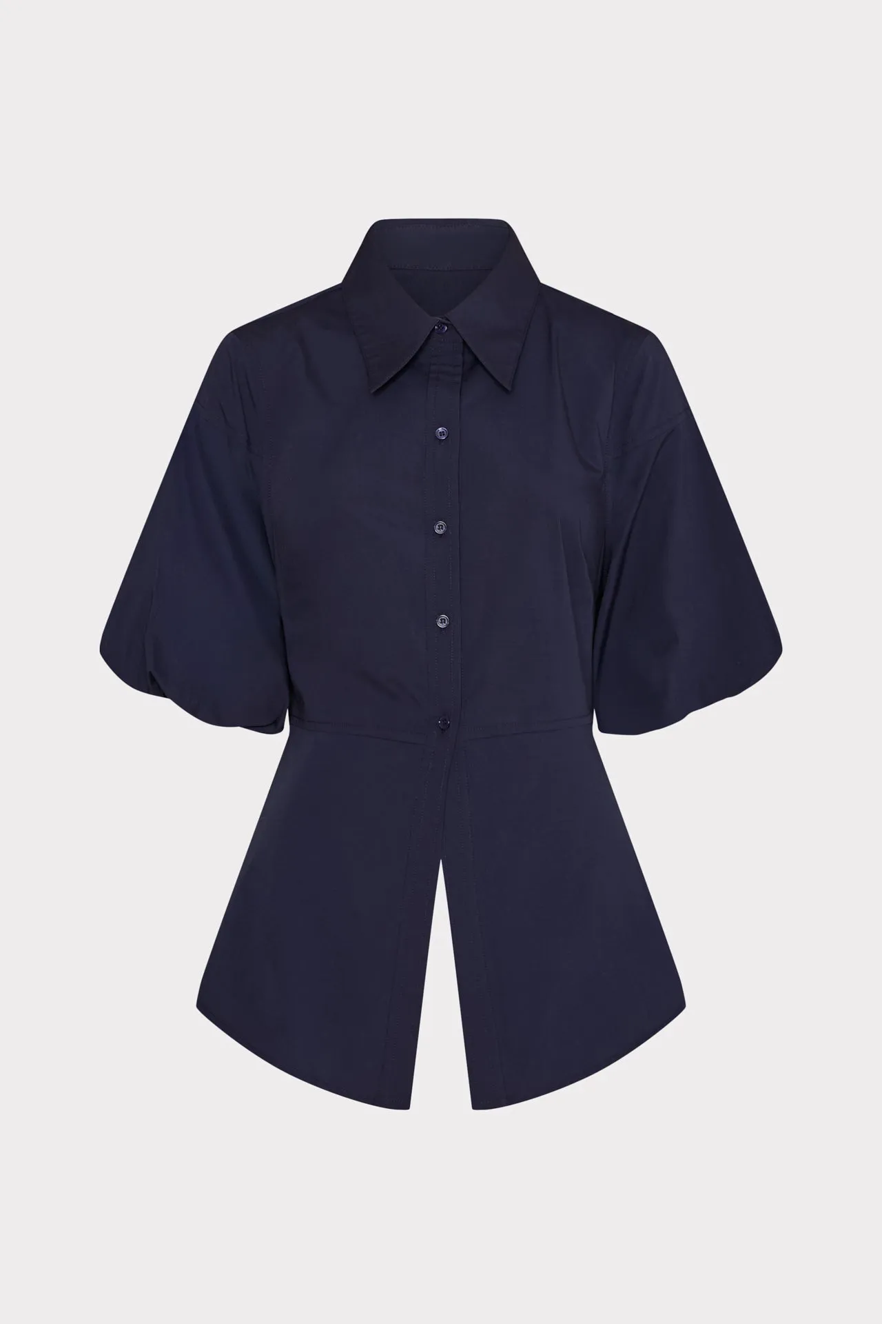 Tie Back Poplin Button Down Shirt Trendy Shirt