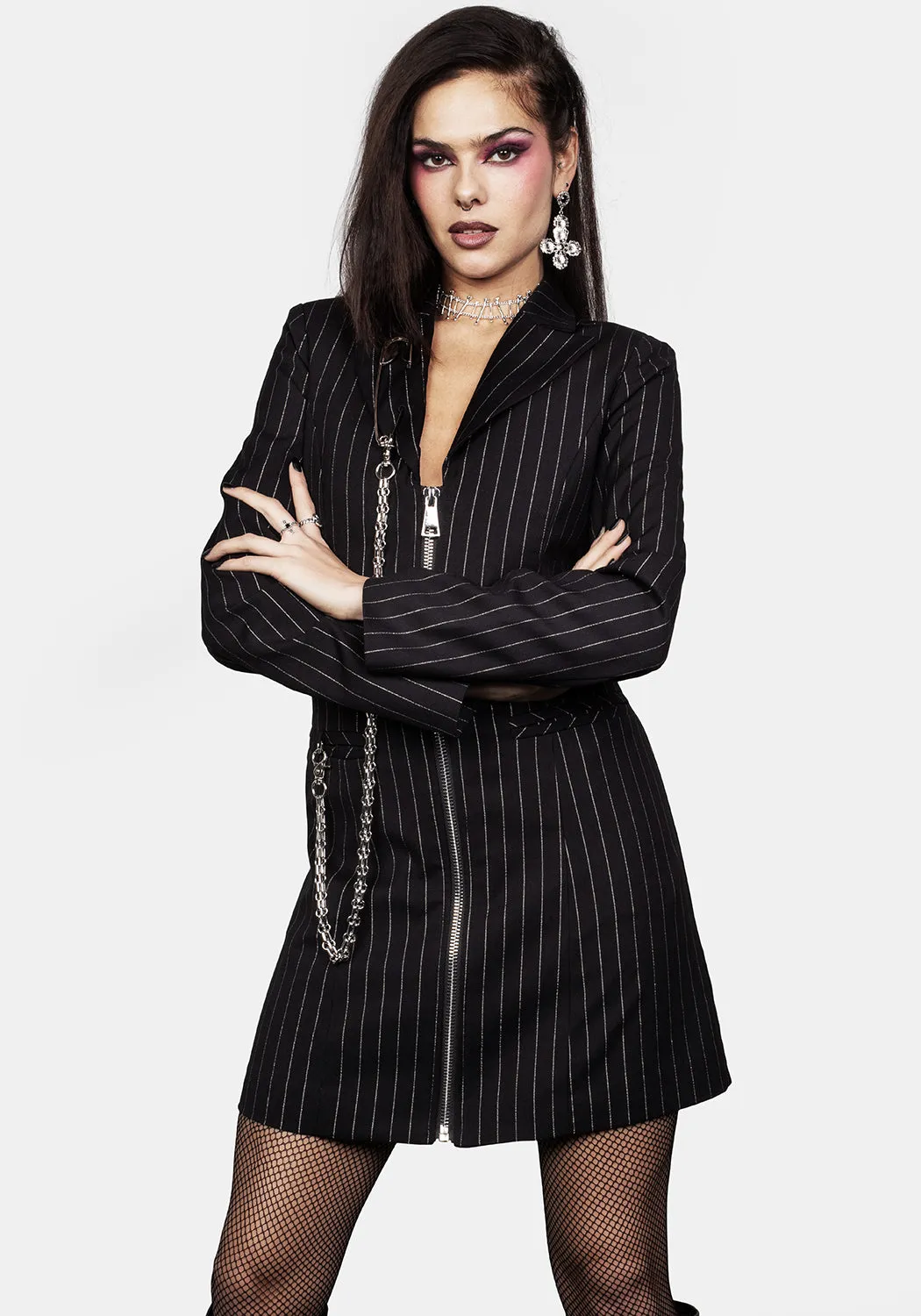 Silk Flow Nightmare Blazerdress