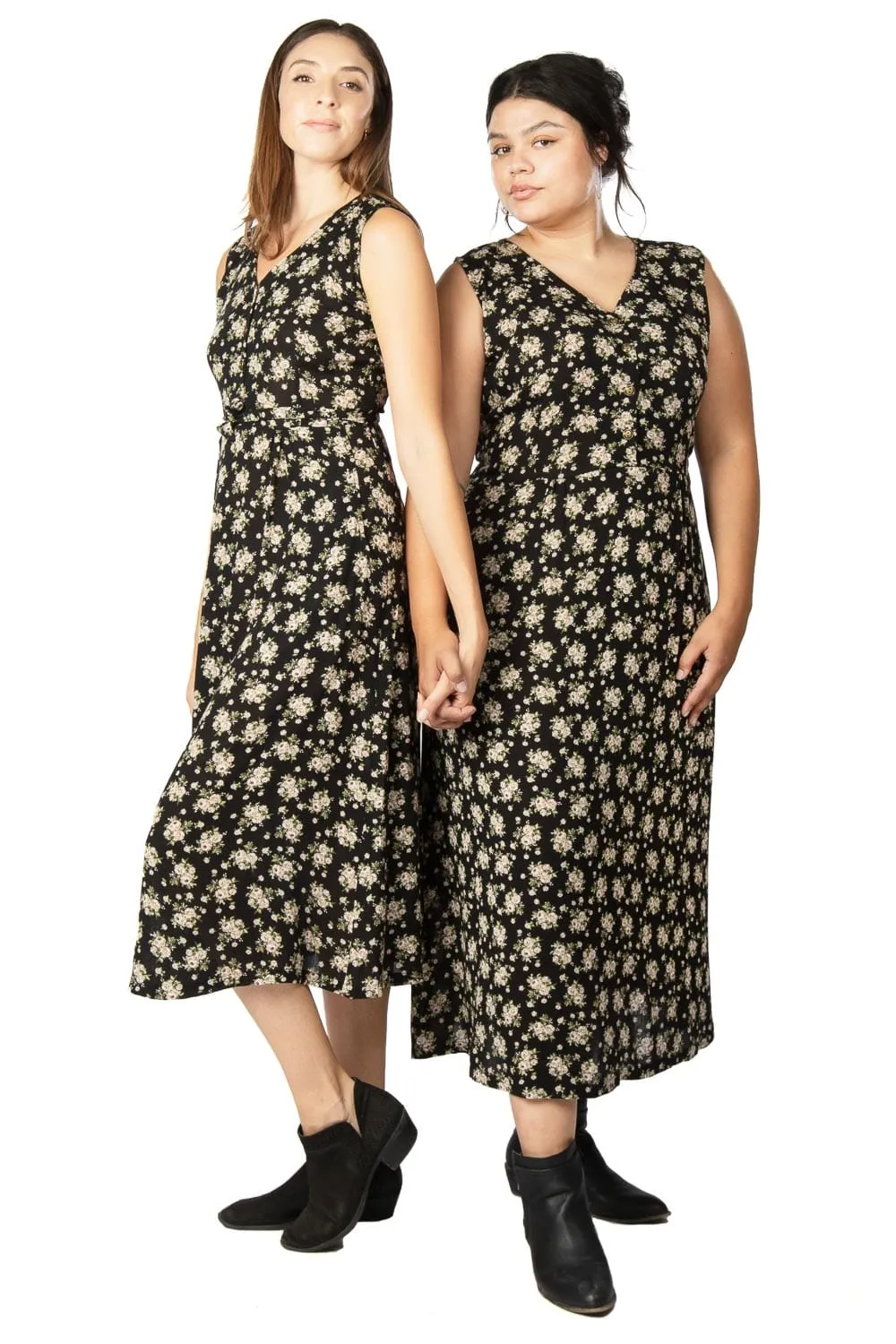 Pure Stitch Ever Dress in Black Rose Crepe
