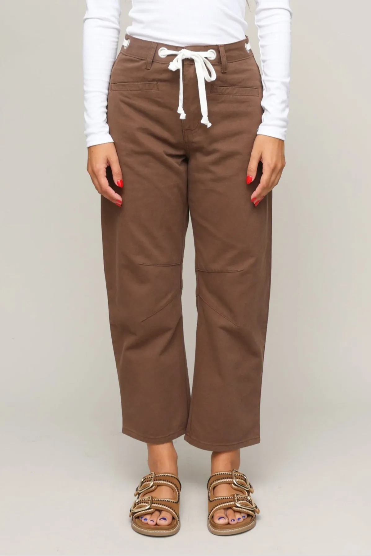 Tie Waist Pant Stretch Comfort