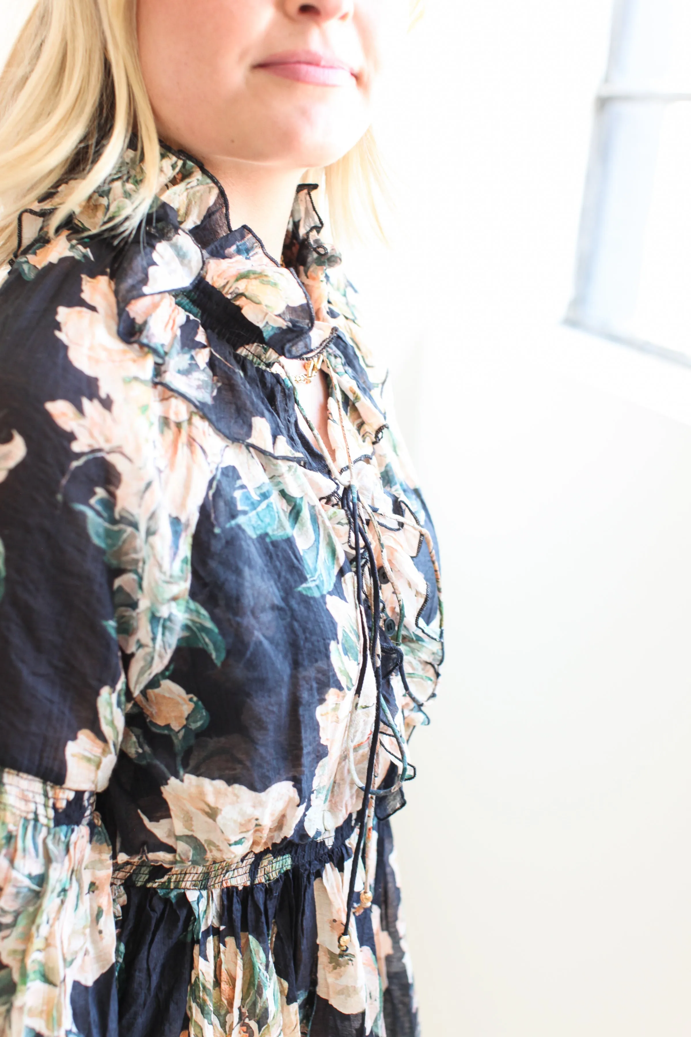 Brynn Floral Mini Scalloped-Edge