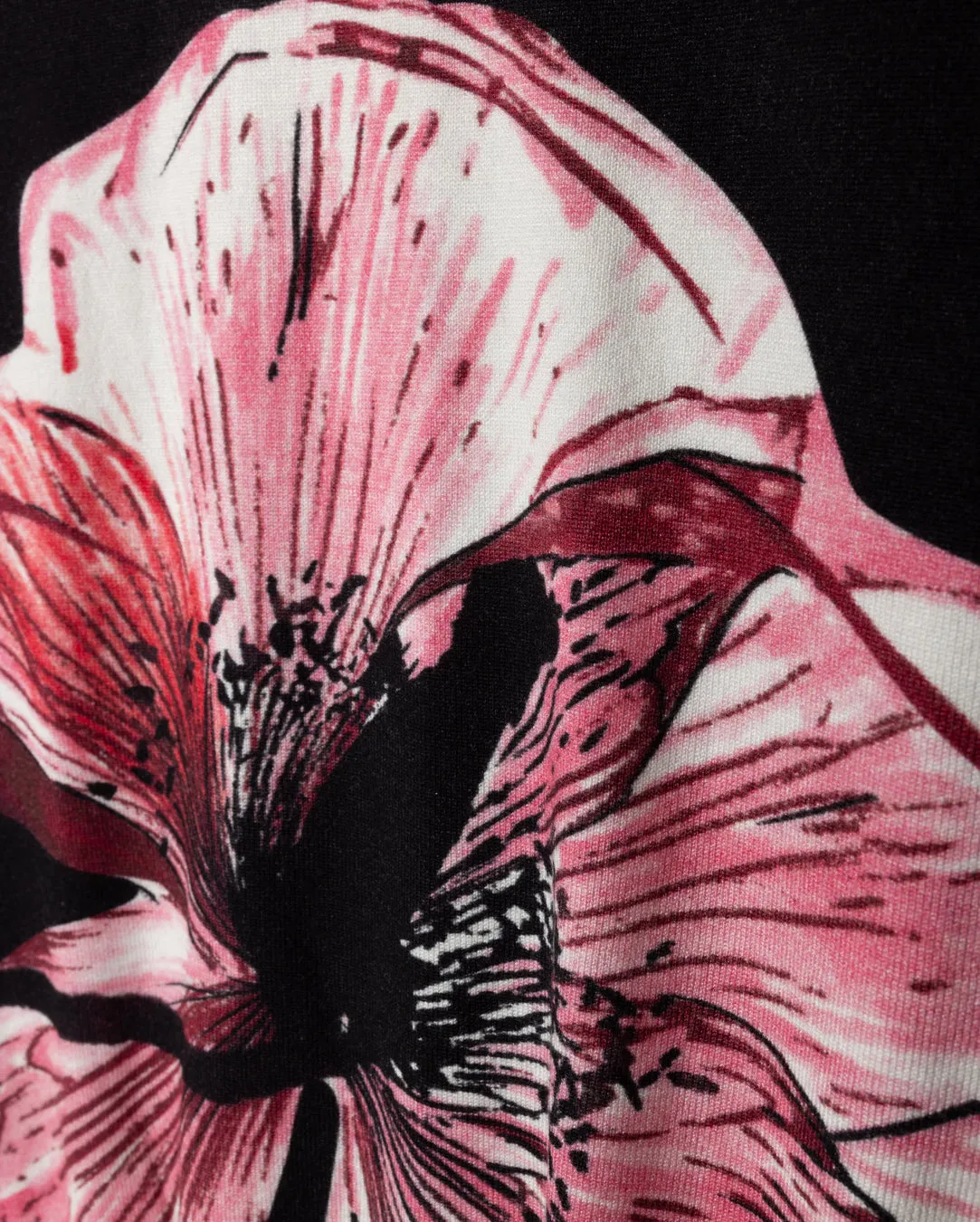 Flower Printed Sweater Sustainable Production Certified Perfect Warmth