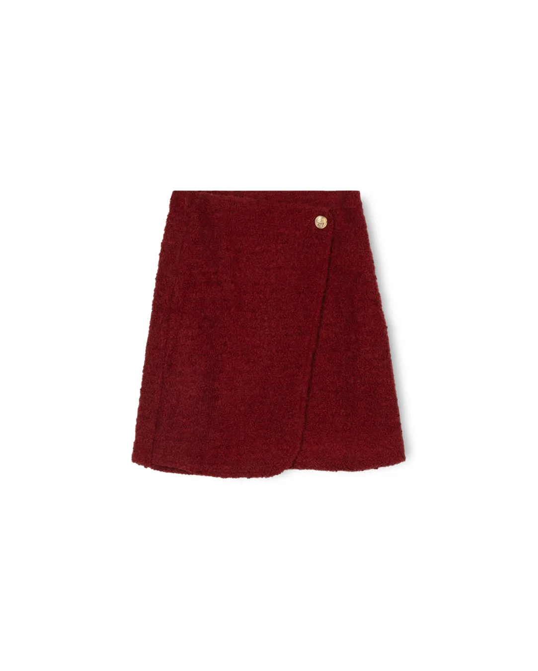 Statement Fashion Detachable Tie Tore Boiled Wool Wrap Skirt