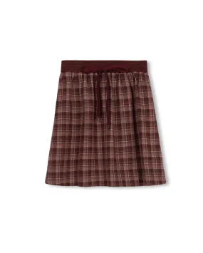 Track Plaid Sweatshirt Skirt Velvet Finish Quiet Style