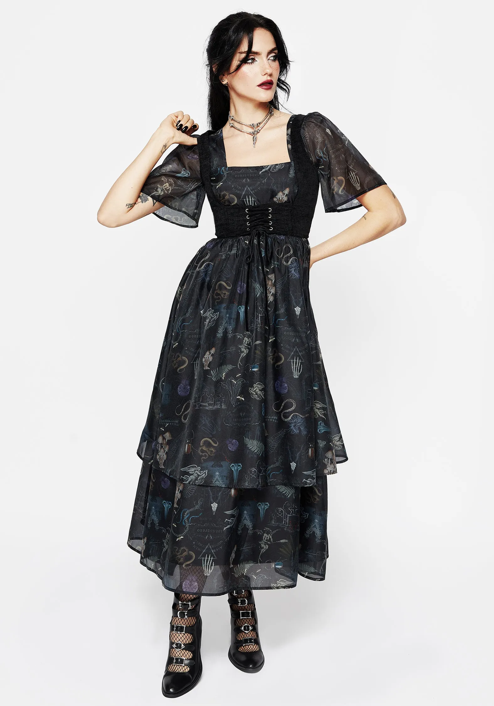 AbrasionResistant Edging casual top Florence Lace Up Harness Corset Top