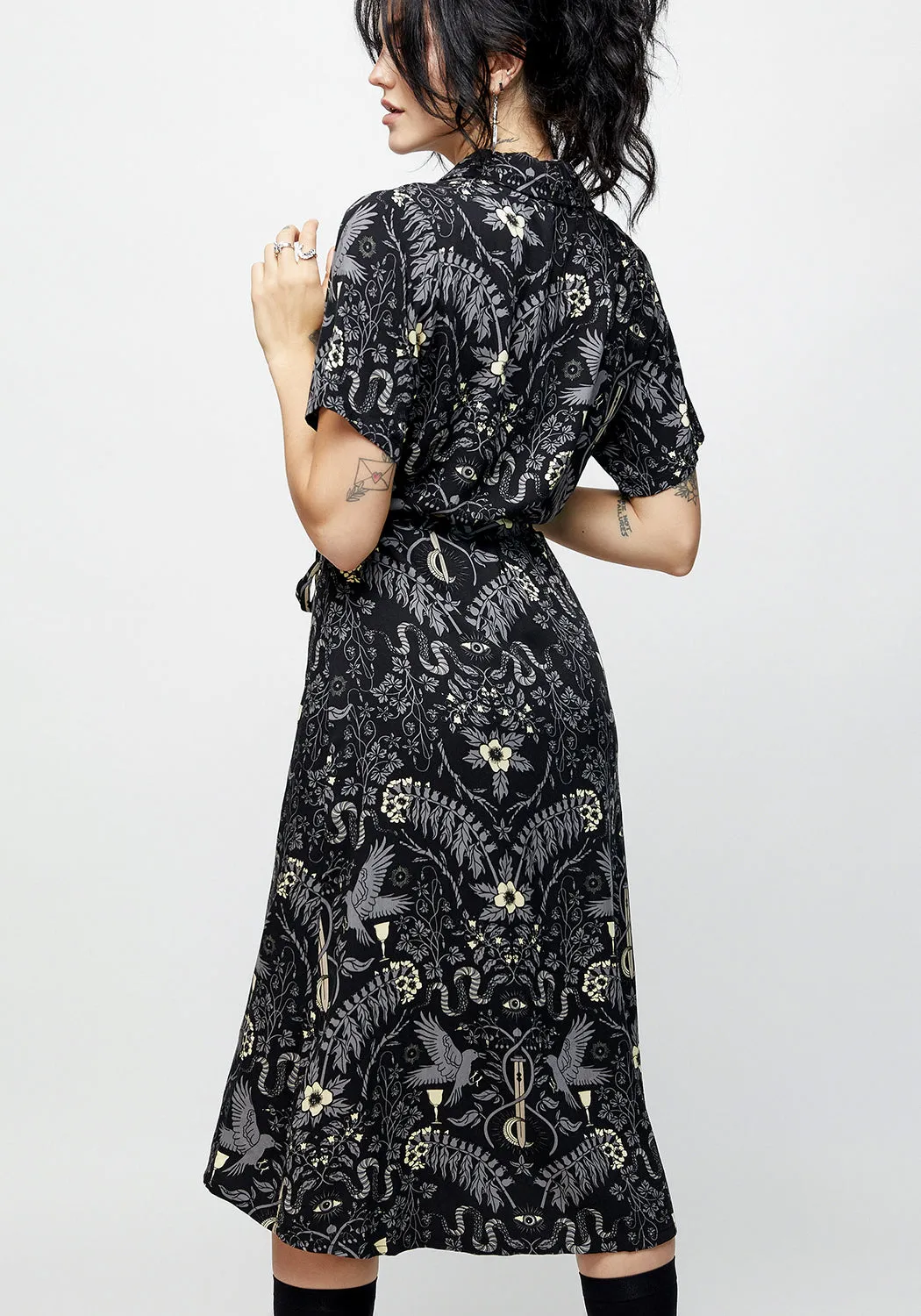 Subtle Lines Hecate's Garden Midi Shirt Dress