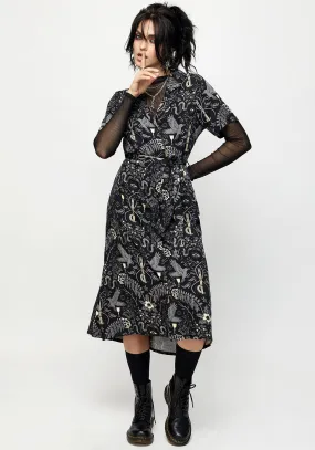 Hecate's Garden Midi Shirt Dress packable