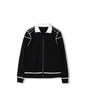 Easy Care Fabric Warm Look Trimmed Zip Up Sweatshirt