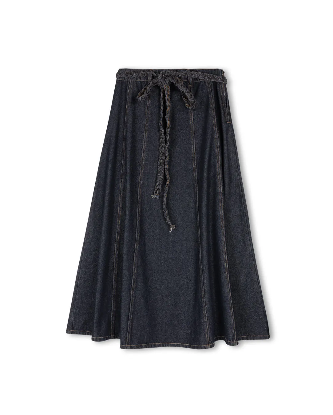 Tappen Braided Belt Skirt Refined Style