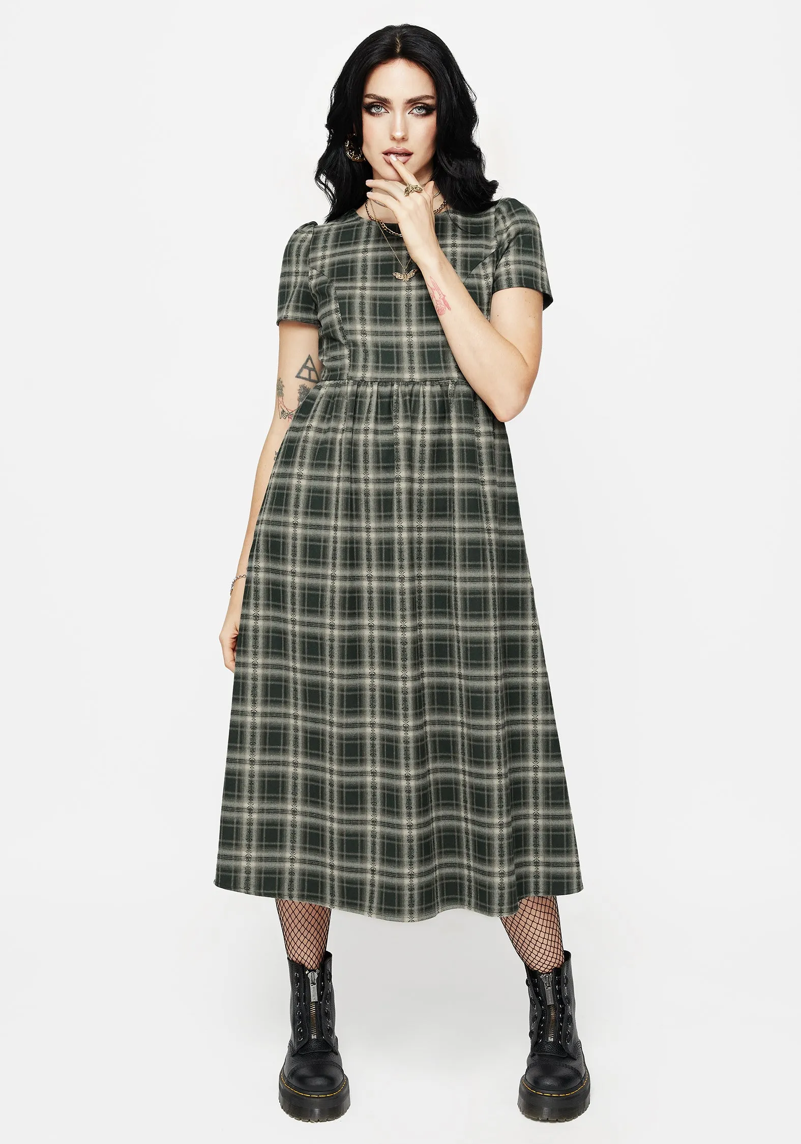 Tulisa Check Midi Dress Timeless Edge